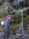Ashe passing one of the waterfalls.